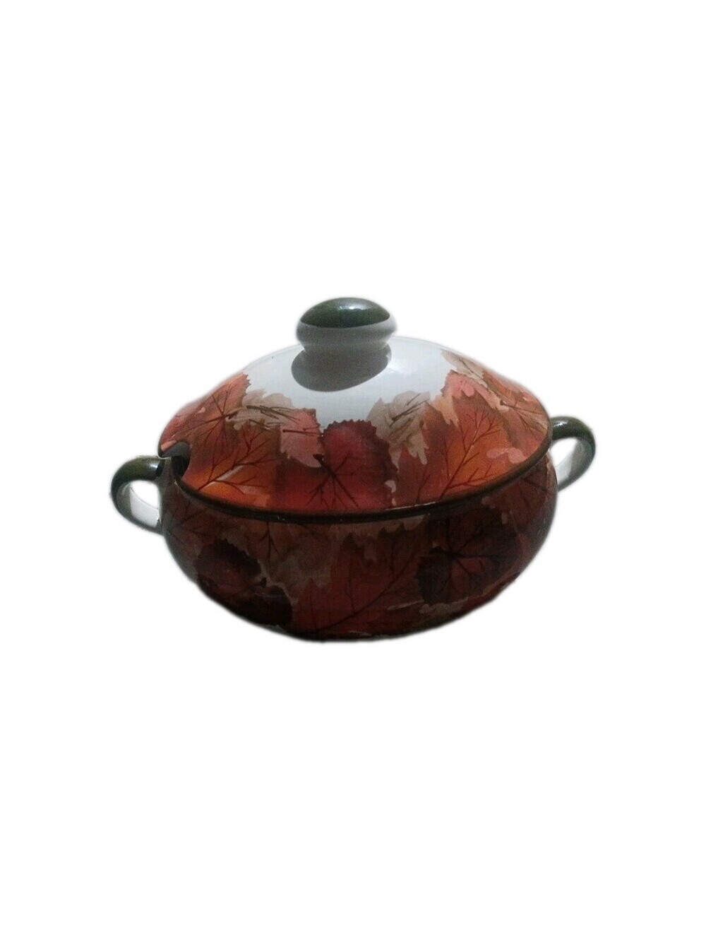 WCL HARVEST SOUP TUREEN Ceramic FALL LEAF Chilli Pot Server Bowl HAND PAINTED